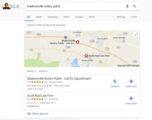 Madisonville Notary Search Results